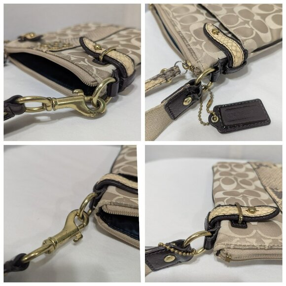 Coach Colette Signature Python Snakeskin Print Sateen Crossbody Bag 44752 - Picture 12 of 12